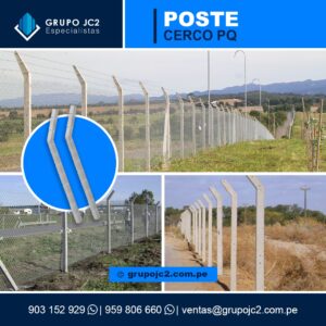Postes Cercos Periferico Prefabricados Concreto