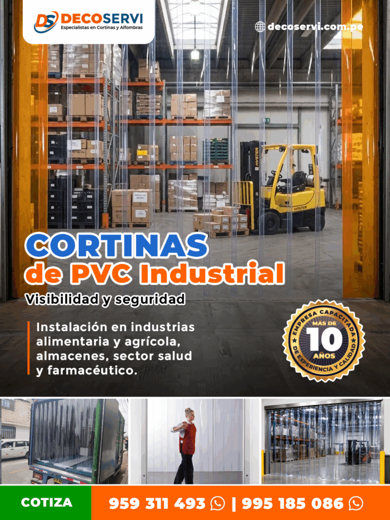 Instalación cortinas industriales de pvc Lima Perú