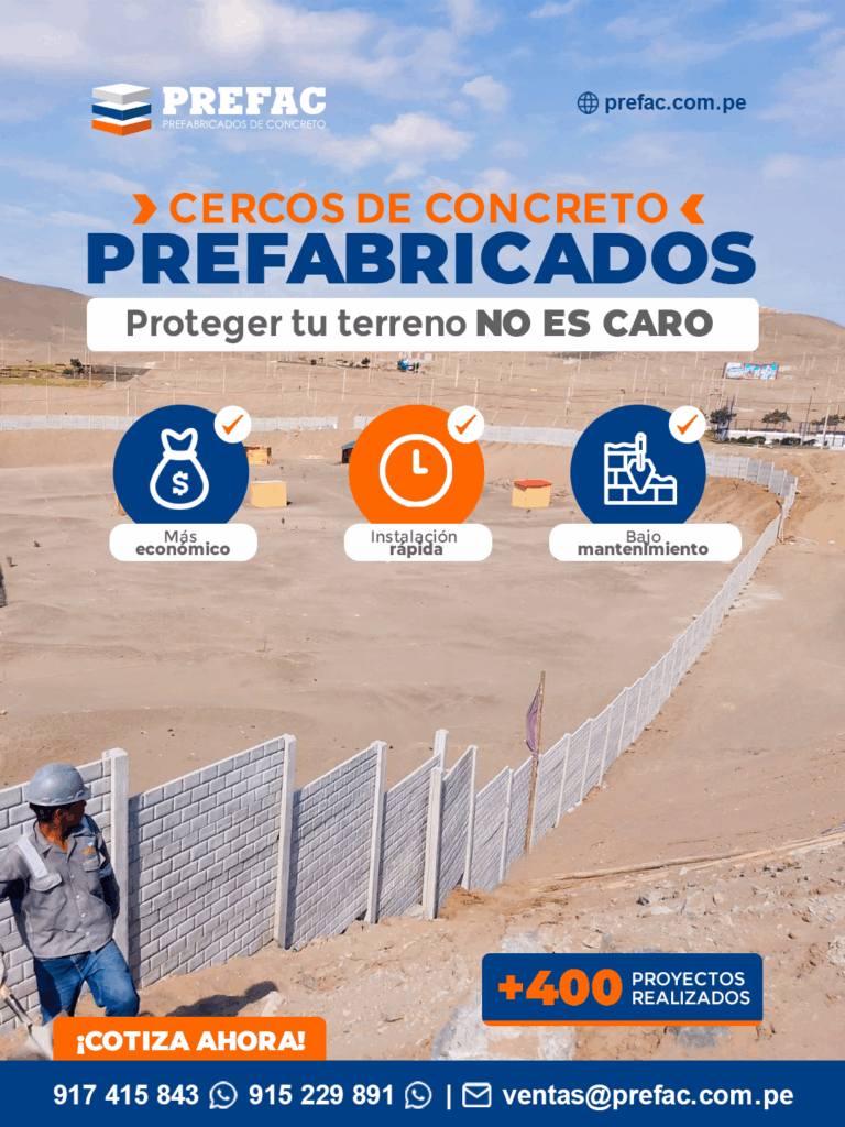 Cerco prefabricados concreto lima peru